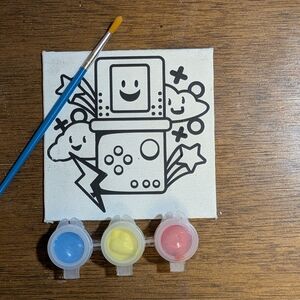 DIY Canvas Painting Kit with Paints and Brush